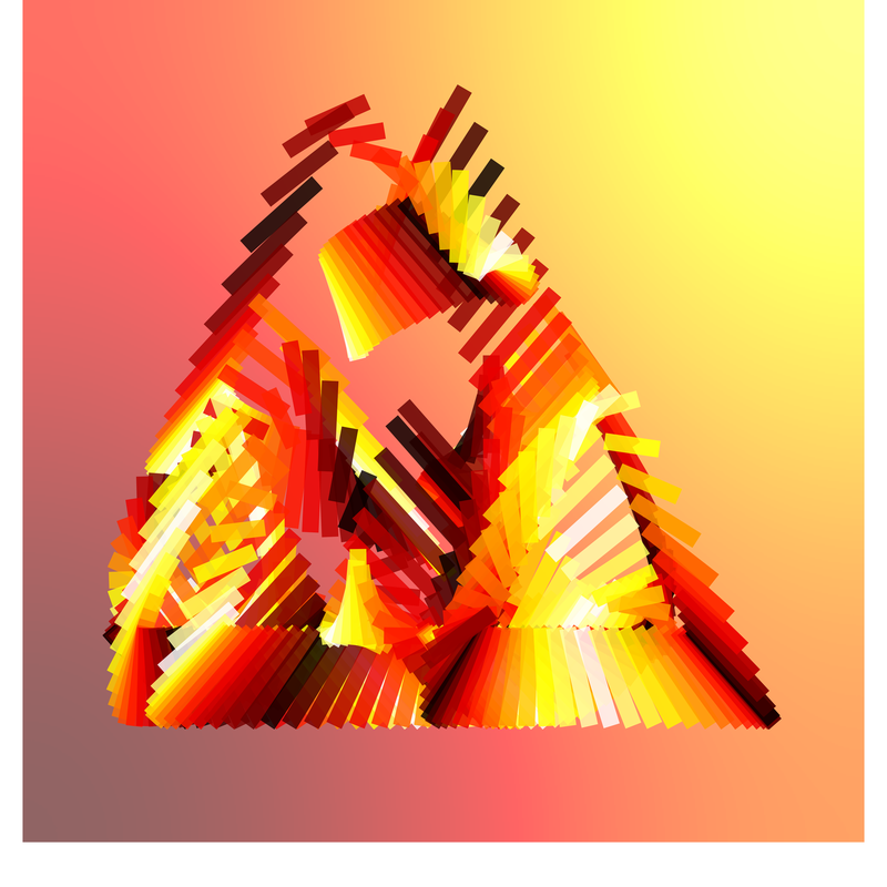 image of plot generated using the spirograph script but with background colours