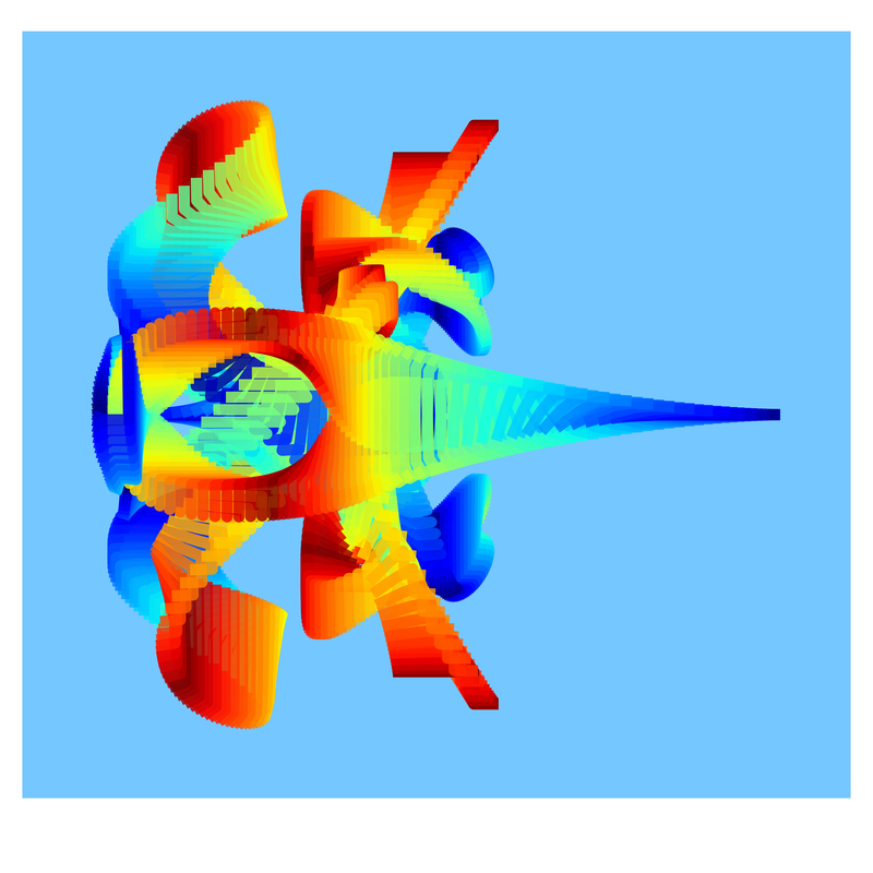 image of plot generated using the spirograph script but with background colours