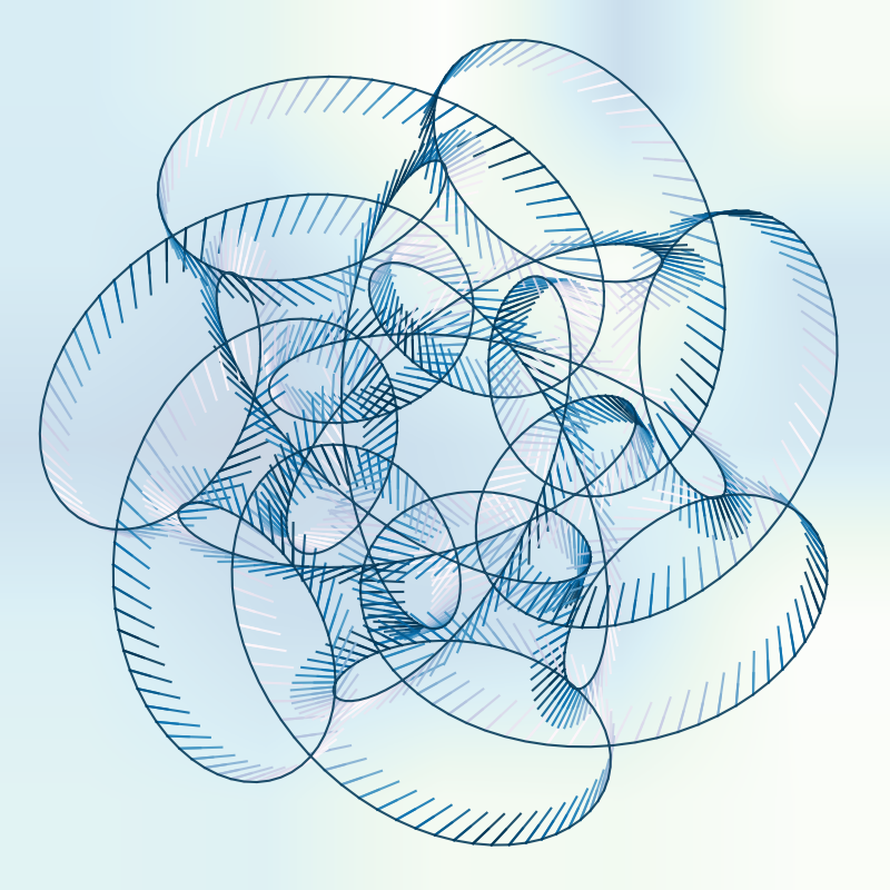 gnarly spirograph image with blotchy background