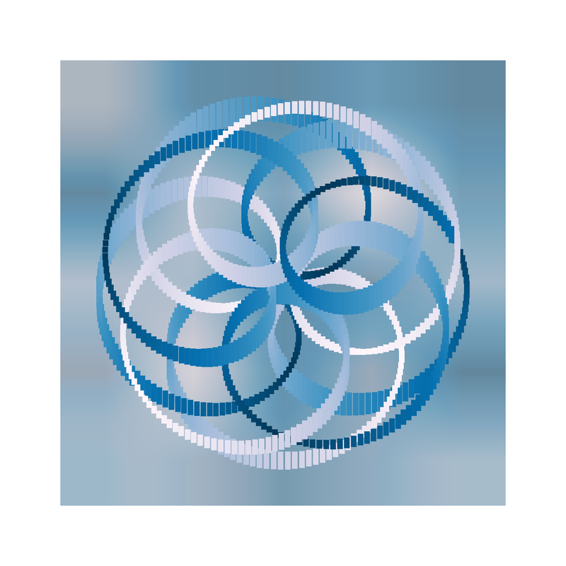 variation on spirograph image with blotchy background using 2 axes