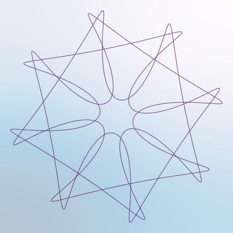 simple gnarly spirograph image with gradient background