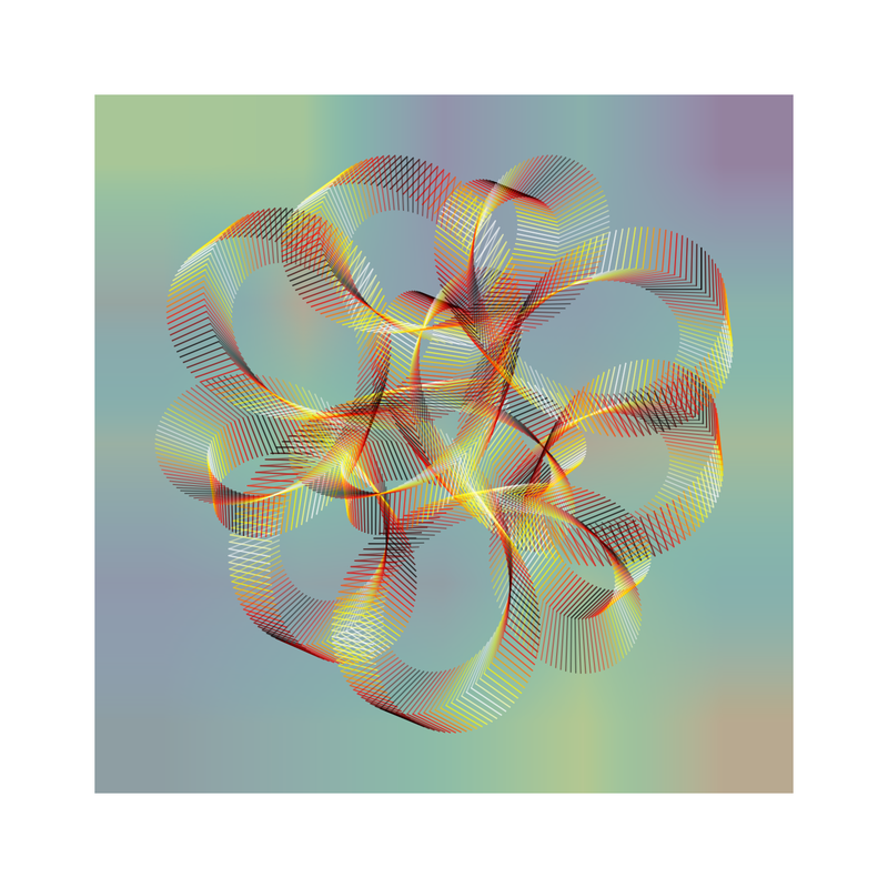 variation on spirograph image with blotchy background using 2 axes