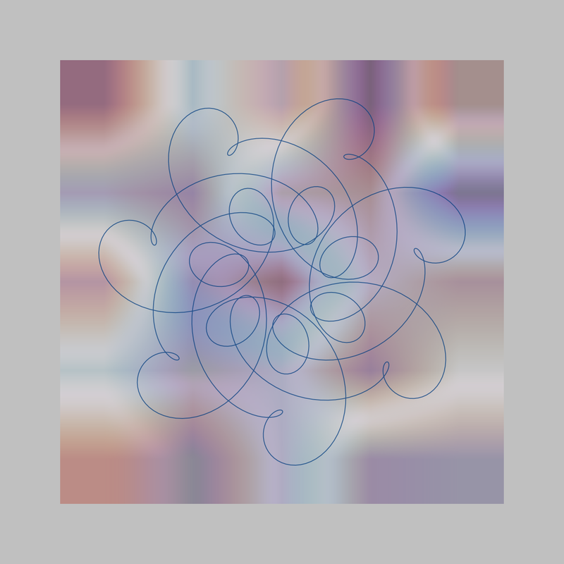 plain spirograph image with blotchy background using 2 axes
