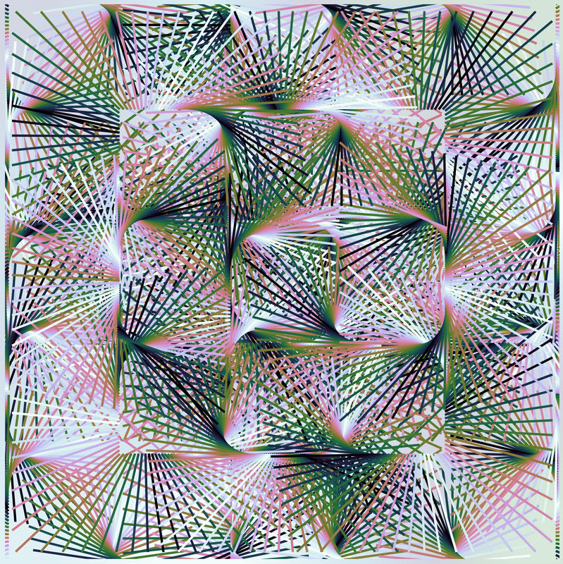 gnarly spirograph images expanded through applying 4 symmetrical linear translations