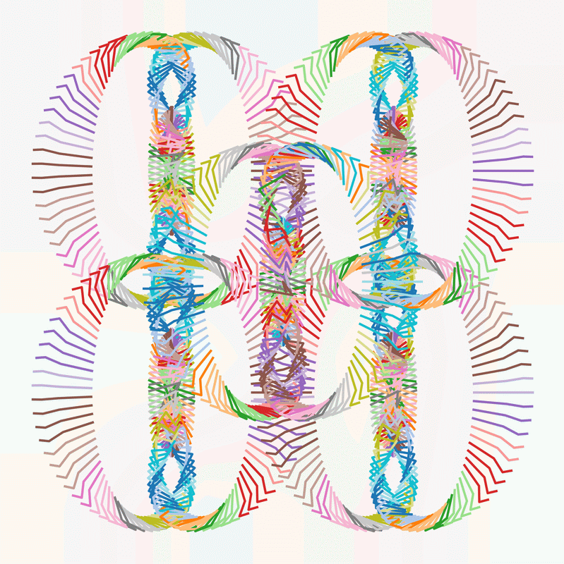 gnarly spirograph images expanded through applying 4 symmetrical linear translations as well as expanded data limits