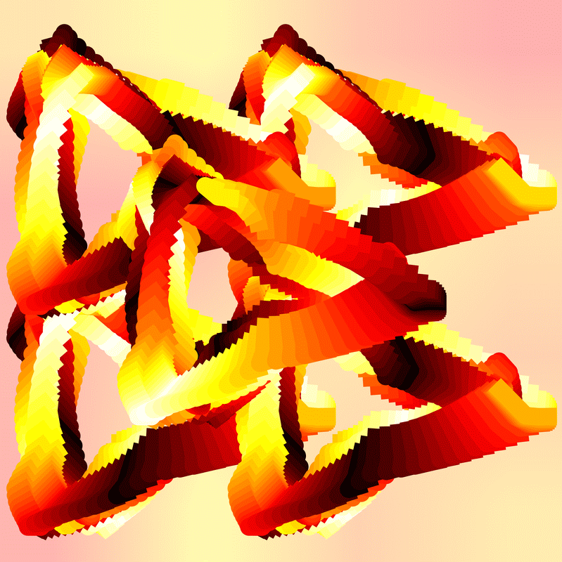 gnarly spirograph images expanded through applying 4 symmetrical linear translations