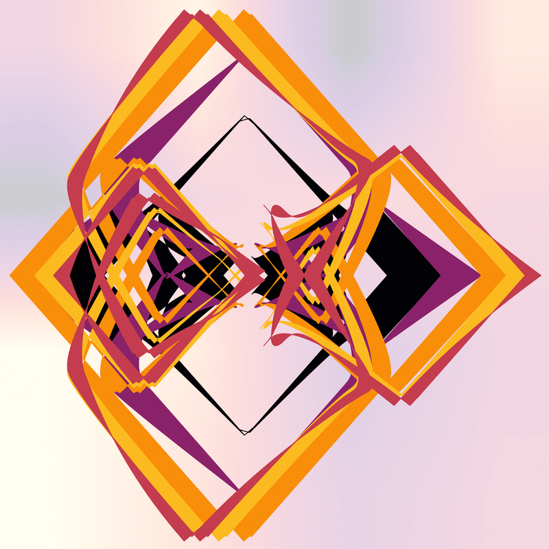 gnarly spirograph images generated with matplotlib fill_between(), with variations between which rows the colouring occurs