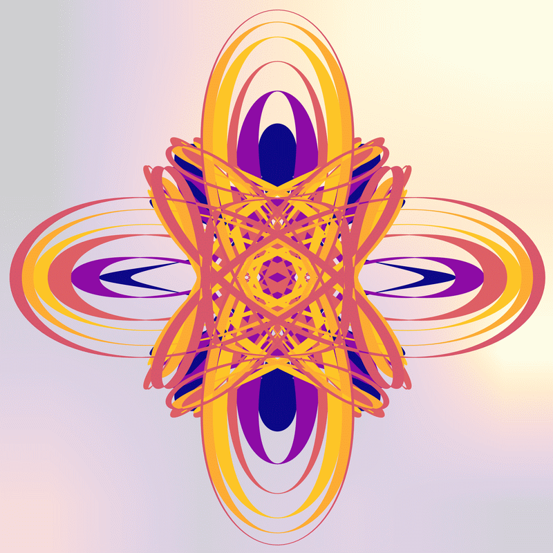 gnarly spirograph images generated with matplotlib fill_between(), with variations between which rows the colouring occurs