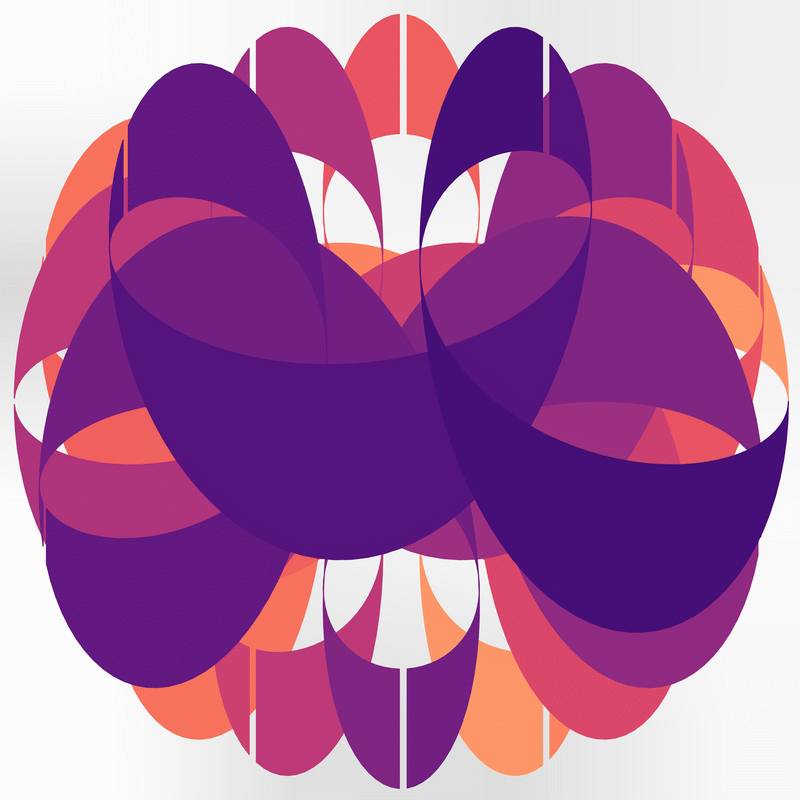 gnarly spirograph images generated with matplotlib fill_between(), with variations between which rows the colouring occurs