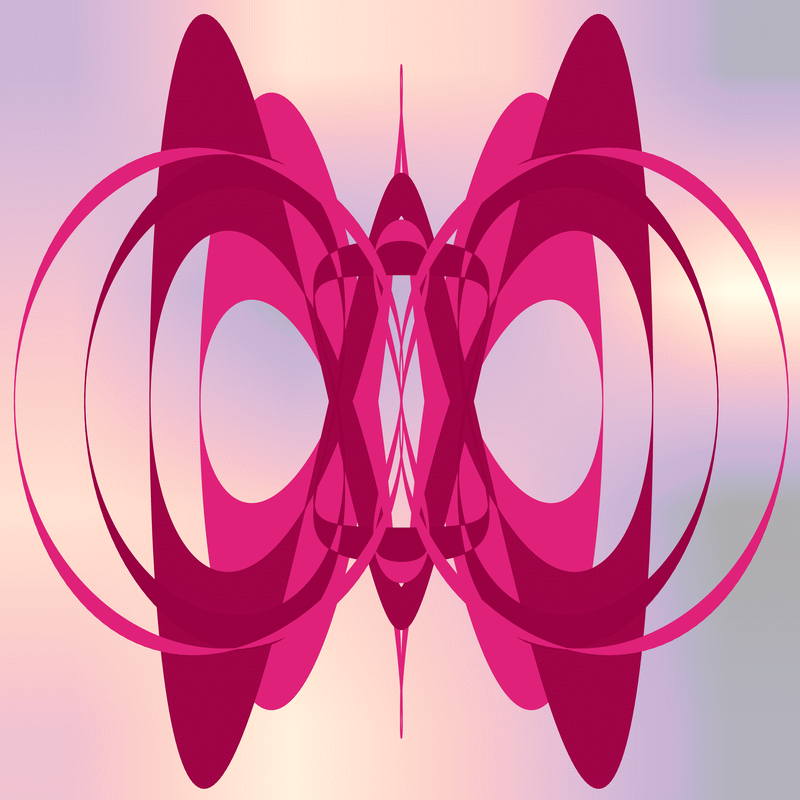 gnarly spirograph images generated with matplotlib fill_between(), with variations between which rows the colouring occurs