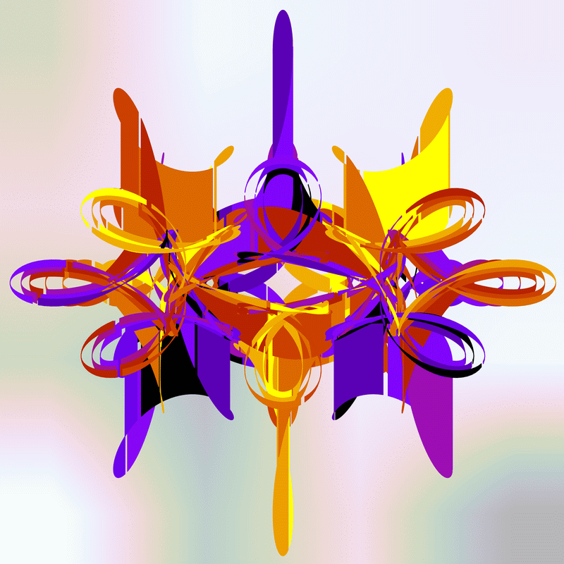 gnarly spirograph images generated with matplotlib fill_between(), with variations between which rows the colouring occurs