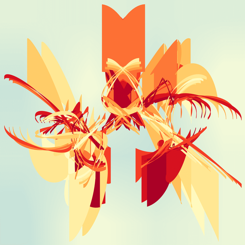 gnarly spirograph images generated with matplotlib fill_between(), with variations between which rows the colouring occurs