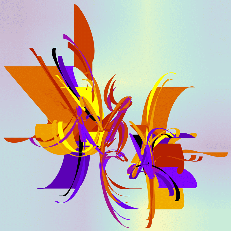 gnarly spirograph images generated with matplotlib fill_between(), with variations between which rows the colouring occurs