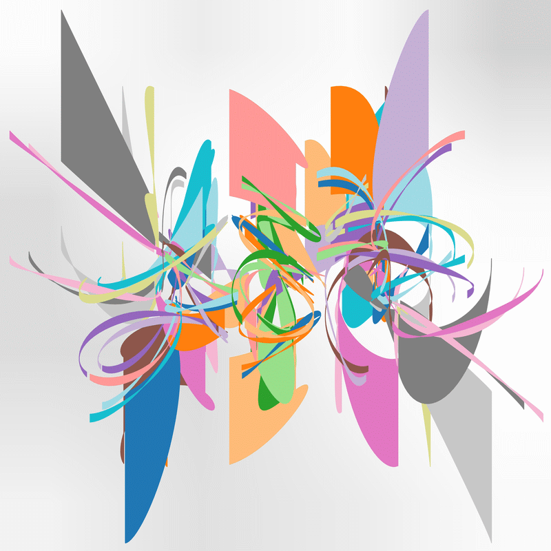 gnarly spirograph images generated with matplotlib fill_between(), with variations between which rows the colouring occurs